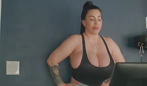Huge tits of an athletic cupcake